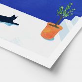 Poster Sommermotiv - Siesta mit Katze am Meer - Rivers 