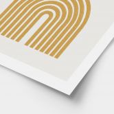 Poster Abstracte compositie met cirkel en halve cirkel - The Miuus Studio 
