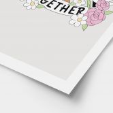 Poster Together Sisterhood Floral Hände 