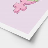 Poster Venuszeichen mit Blumen 
