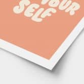 Spruch Poster Take it easy on yourself - Wilson 