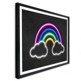 Poster Arc-en-ciel - néon 