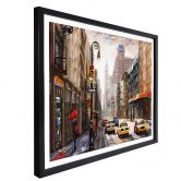 Poster Roter Schirm in New York Aquarell 