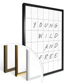 Poster mit Raster - Young wild and free 
