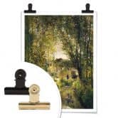 Poster Daubigny - Landschaft mit Sonnenlicht 