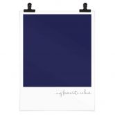 Poster My favourite colour - dark blue 