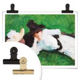 Poster Sargent - Twee meisjes op het gazon 