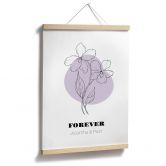 Personalisierbares Poster Monatsblume Februar 