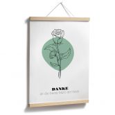 Personalisierbares Poster Monatsblume Juni 