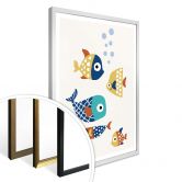 Plakat - Kubistika - Farverige fisk 