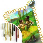 Poster Degas - Zwei Tänzerinnen in gelb 