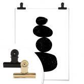 Poster Nouveauprints - Pebbles 3 black 
