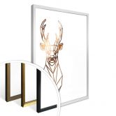 Poster Origami Hirsch - Kupferoptik 