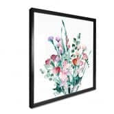 Plakat Wildflowers Bouquet in Spring - Goed Blauw - Square 