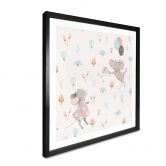 Poster Kleine Mäuse mit Luftballons - UN Designs 