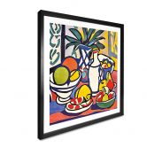 Poster Milch und Obst - Inspiriert von Matisse - Zamart - Quadratisch 