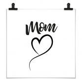 Poster Mom Herz - Quadratisch 