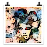 Poster Zamart - Hommage an Miro - Der Anruf - Quadratisch 