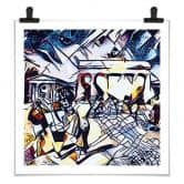 Poster Zamart - Kandinsky trifft Berlin Himmelblau - Quadratisch 