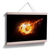 Poster Fußball in Flammen 