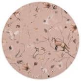 Children's room Wall Mural Playful forest animals on branches - Kikki Belle - Round - Self-adhesive/non-woven 