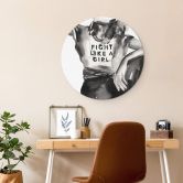 Alu-Dibond Verbaan - Fight like a Girl - Rund 