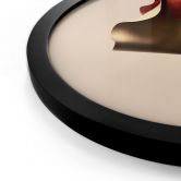Elegante blad Poster in goud en rood - Alma - Rond 