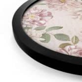 Poster Dahlias Shabby Chic Rose - Décorations Bloomery - Rond 
