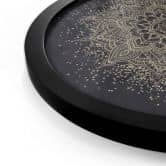 Poster Elegantes Mandala in Schwarz-Gold - Bloomery Decor - Rund 