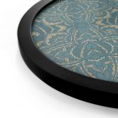 Poster Vintage Mandala in Türkisgold - Bloomery Decor - Rund 