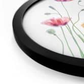 Poster Bunte Mohnblumen Rund - Disher 