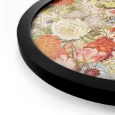 Poster Farbenfrohe Blumencollage - Frida Floral Studio - Rund 