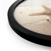 Poster Funkelnder Seestern am einsamen Strand - Rund 