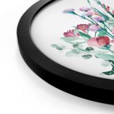 Poster Wilde bloemen boeket in de lente - Goed Blauw - Rond 