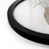 Poster Kubistika - Minimalistische Pflanzen - Rund 