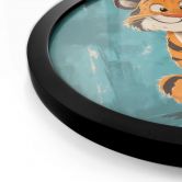 Poster Fröhliches Tigerbaby - Magnusson - Rund 