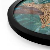 Kinderzimmer Poster Leopard im smaragdgrünen Dschungel - Manovski - Rund 