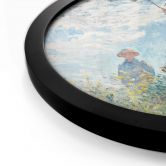 Poster Monet - Frau mit Sonnenschirm - Madame Monet und ihr Sohn - Rund 