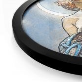 Poster Mucha - Sterne: Der Mond - Rund 