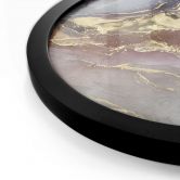 Poster Edle Strukturen in Gold und Violett - Shelest - Rund 