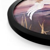 Poster Eleganter Kranich - SpaceFrog Designs - Rund 