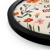 Poster für Kinder - Cool Kids Club Bunte Blumen - Treechild - Rund 