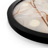Poster Filigrane Blätter Beige - Treechild - Rund 