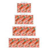 Self-adhesive kitchen splashback Coral red flowers - Treechild 