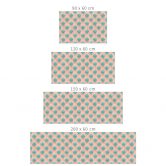 Self-adhesive kitchen splashback diamond pattern in turquoise and pink - Treechild 