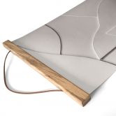 Tableau de tissu Structures abstraites en beige doux - Böhmer 