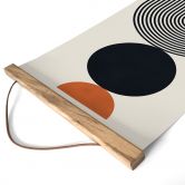 Affiche textile Lignes et cercles abstraits en harmonie - Costa 