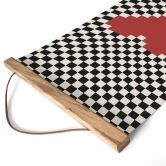 Tekstil plakat Optisk illusion: hjerte i pixel-stil - Kerr-Dineen 
