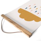 Textielposter Vrolijke regen in pastelkleuren - Menina Lisboa 