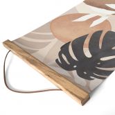 Stoffbild Boho Monstera Pflanze in Naturtönen - Melloi Art Prints 